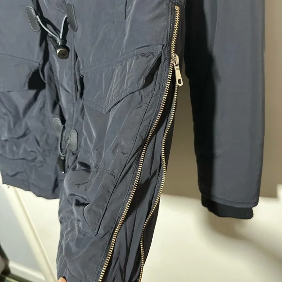 Zara Black Toggle Jacket with Fur Collar - Picture 5 of 10